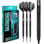 Razor Edge Black 18g Softip Tungsten Darts with Flights and Stems