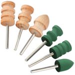 Hisew Leather Edge Burnishing Bits for Rotary Tools - Set of 6, Ideal for Sanding, Polishing, & Grinding Leather Edges & Burrs, Simplifying Leather Crafting Works