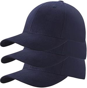 Paquete de 3 gorras de béisbol para hombres y mujeres, 100% algodón, gorra de béisbol deportiva, casual, lisa, sombrero de sol, sombreros de latón, estilo polo clásico, Juego de colores 9, Talla única