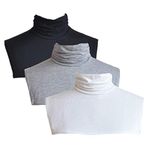 WDragon 3pcs Womens Streched Collar Neck Dickey False Fake Turtleneck Half Top