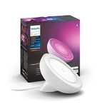 Philips Hue Bloom Portables, LED Smart Light, Colour Changing, Bluetooth & Zigbee Compatible, Voice Activated with Alexa, Apple Home Kit, and Google Assistant, Music Sync, White,1 Count (Pack of 1)