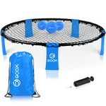 GOOX Outdoor Beach Ball Games with Carrying Bag(Blue), 3 Balls, Net and Strip Light (ONLY for Light Up Set)- Played Outdoors, Indoors, Beach, Lawn, Yard and Park