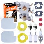 Mtanlo Tune Up Carburetor Carb Kit For Poulan Chainsaw Part Pro PP4218A 18" 42CC, Carburetor, Spark Plug, Air Filter, Fuel Line, Check Valve, Primer Blub, Carb Gasket Fuel Filter