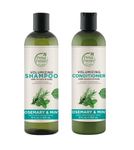 Petal Fresh Rosemary & Mint Volumizing Shampoo + Conditioner Combo | Helps to Moisturize For Fuller & Healthier Hair | No Sulphates, Silicones & Paraben free| 100% Vegan & Cruelty Free - 355+355 ml