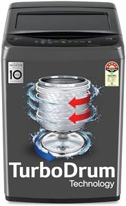 LG 7.5 Kg 5 Star Smart Inverter Technology Fully Automatic Top Load Washing Machine (T75VBMB1Z, Auto Prewash, Turbodrum, Stainless Steel drum, LED Display, Smart Diagnosis, Middle Black)