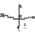 VIVO Quad LCD Monitor Heavy Duty Desk Mount 3 Plus 1 Stand, Holds 4 Screens up to 24 inches, STAND-V004Y