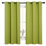 NICETOWN Blackout Curtains 2 Panels for Bedroom- Thermal Insulated Grommet Blackout Curtains 63 Inches Long for Living Room/Kitchen Rideaux occultants (2 Panels, W42 x L63 -Inch,Fresh Green)