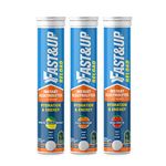 Fast&Up Reload (15 Litres) Low Sugar energy drink for Instant Hydration- 60 Effervescent Tablets with Added Vitamins - Certified Electrolytes Drink- Lime and Lemon, Orange, Berry flavour