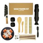 Sushi Panda® Complete Sushi Making Kit – Beginner-Friendly Set with Bamboo Rolling Mats, Sushi Bazooka, Nigiri Mold, Pro Knife & Gift-Ready Packaging – Authentic 13 -Piece Home Sushi Kit