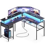 Huuger L Shaped Desk Gaming Desk wi