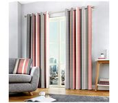 Fusion Two Curtain Panels, Cotton,Polyester, Blush, W117cm (46) x D183cm (72)