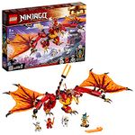LEGO 71753 NINJAGO Legacy Fire Dragon Attack Toy with Kai, Zane and Nya Minifigures, Ninja Play Set, Gifts for 8 Plus Year Old Boys & Girls