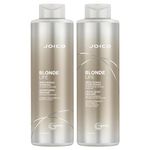 Joico Blonde Life Illuminating Shampoo & Nourishing Conditioner 1000ml Duo Set + FREE PUMPS for Blonde/Grey/Platinum Hair Anti-Brass