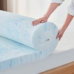 LINSY LIVING Mattress Topper Twin, 3 Inches Memory Foam Mattress Topper, Bed Topper Twin Size, Cooling Gel Infused Bed Mattress Topper, CertiPUR-US Certified, Twin