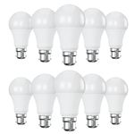 B22 Bayonet Cap Fitting LED Light Bulb 11W 75 Watt Equivalent, Energy Saving, Standard Light Bulbs, Daylight 6500K, Long-Lasting, Bright Led Bulbs, 1050 Lumen, Non-Dimmable, Pack of 10