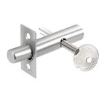 uxcell 13mm Dia Cylinder Core Stainless Steel Hidden Tubewell Key Mortise Lock