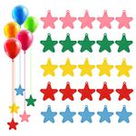 Xinzistar 25 Pieces Balloon Weights Star Helium Balloon Weights Colorful Balloon Weights Helium Balloon Pendants for Wedding Birthday Party