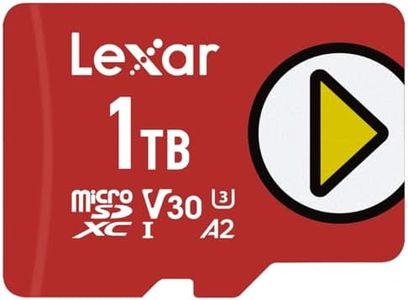 Lexar 1TB PLAY microSDXC Memory Card, UHS-I, C10, U3, V30, A2, Full-HD & 4K Video, Up To 160/100 MB/s, Expanded Storage for Nintendo-Switch, Gaming Devices, Smartphones, Tablets (LMSPLAY001T-BNNNU)