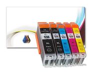 BVH Direct 5PK High Capacity inks for Canon PIXMA iP7250, MG5450, MG5650, MG5550, MG6350, MG6450, MG7150, MG7750, MX725, MX925 Printers - ONE SET