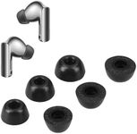 kwmobile Replacement Ear Tips Compatible with Huawei FreeBuds Pro 3 - Set of 6 - Memory Foam Eartips - Black