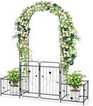 Costway 2.2M Garden Arbor, Metal Ar