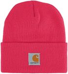 Carhartt Kids Knit Beanie Watch Hat, Pink, 6-14 Years