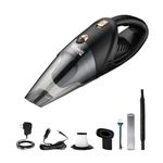 Shakti Technology Shark Cordless Vacuum Cleaner for Car & Home 120W, 5500 PA Powerful Suction, 12V DC Car Port, High Power Portable Lightweight Wireless Vacuum, Rechargeable