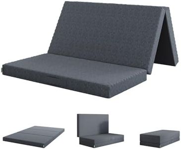 Novilla Materasso Pieghevole 75x195x10cm,Materasso da Viaggio in Schiuma ad Onda in Fibra di Bambù, Assorbe Gli Oggetti Nocivi, Rimovibile e Lavabile per i Viaggi e il Campeggio