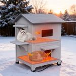 Rockever 2 Story Heated Cat House f