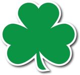 Magnet Me Up: Green Shamrock St. Patrick's Day Magnet Decal - 5x4.5 Inches - Heavy-Duty Automotive Magnet for Car Truck SUV - Spread The Irish Spirit on Any Magnetic Surface, Crafted in USA