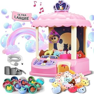 ROHSCE Kids Claw Machine, Girl Toys for Ages 8-13 Arcade Game Toy Claw Machine Electric Candy Vending Machine Toy with LED Lights & Adjustable Sound Birthday Gifts for 6 7 9 10 12 Years Old
