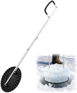 YIBOBO 8″ Ice Fishing Scoop – Lightweight Detachable Ice Skimmer, Portable Ice Scoop, Ice Fishing Gear for 8″& 10″ Ice Holes