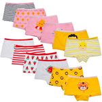 Yintry Kids Soft Comfort Cotton Underwear Little Girls Assorted Boyshort Panties (Pack of 12)