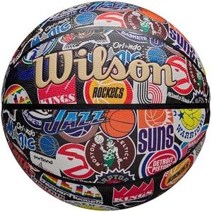 WILSON NBA All Team Retro Basketball - Multicolor, Size 7-29.5"