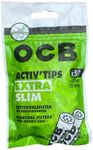 50 OCB Slim 6mm Activated Charcoal Filters ACTIV'TIPS Slim with Ceramic caps