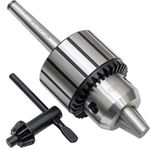 1/32" to 1/2" Drill Chuck with MT1-JT33 Morse Taper Arbor,Heavy Duty Drill Chuck with Chuck Key