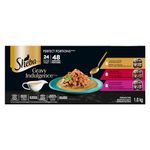 Sheba Gravy Indulgence Perfect Portions Adult Wet Cat Food Chicken & Beef & Salmon Entrée in Extra Gravy Variety Pack, (24) 75g Trays