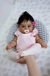 TERABITHIA 20 Inches So Truly African American Reborn Baby Doll with Soft Weighted Body Feel Real Sweet Smile Dark Brown Skin Newborn Realistic Girl Doll, A Moment in My Arms, Forever in My Heart