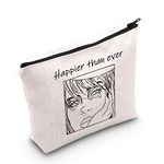 TOBGB Happier Than Ever Inspired Makeup Bag Singer Fan Gift Music Lover Cosmetic Bag Music Gift (Happier Eilish ca)