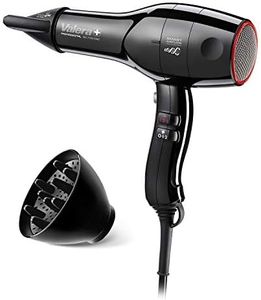 Valera, Swiss Silent Jet Light 7700 Sèche-cheveux professionnel avec moteur puissant Delta-Drive, 3 niveaux de température, générateur d'ions, câble super flex anti-torsion 2000 W, noir