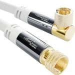 KabelDirekt – Sat Cable, TV Aerial Cable, Coaxial Cable, 90° angled/straight – 1.5m – 4K Satellite Cable, F Connectors – Available in 0.5-30m (Radio/TV, DVB-T, DVB-C, DVB-S/DVB-S2, internet, white)