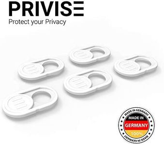 Privise – Cubierta para Webcam, Cámara de Celular, Smartphone, Tel�éfono Inteligente, Laptop, Computadora de Escritorio, Protector de Privacidad de plástico Ligero, 5 Piezas – Blanco
