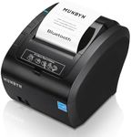 MUNBYN Bluetooth Thermal Receipt Printer P047, 80mm POS Printer, Thermal Printer with USB Serial Ethernet, Bluetooth, Support Android Windows PC Ubereats Do Not Support Paypal Doordash Grubhub(Black)