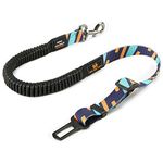 Dog Seat Belt for Car - Pet Cat Dog SeatBelt Harness Adjustable Length - Strong Dog Car Seat Belt Clip for Travel Safety - Elastic Anti Shock Buffer Nylon Bungee Lead - Fit Small, Medium, Large Dogs