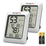 ThermoPro TP50 Room Thermometer Digital Indoor Hygrometer Monitor Temperature and Humidity Meter for Home Office Nursery Comfort, Min and Max Records, 2 Pieces