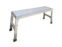 Brocraft Step Ladder Aluminum Work Platform Ladder Drywall Bench/Heavy Duty Portable Work Platform