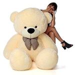 ToYBULK Real Giant Teddy Bear, 7 Feet Tall Cream Teddy Bear, 84 Inches Teddy Bear (with 30cm Heart Free) (7 Feet, Beige)