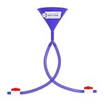 Beer Bong Double Header - Best Double Beer Funnel with Valves for College Parties - 2 Foot Blue Beer Bong - by Univercity