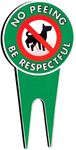 Extra Large No Peeing Dog Sign | Dog Stake for Yard Pick Up After Your Dog Sign | No Dogs Peeing No Dog Poop Signs for Yard | Aluminum,Pk1, 7.5"x14.5"