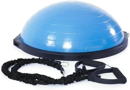 BOSU Pro Balance Trainer, Half-Ball Training Equipment, 300 lb Capacity, Stability Exercise Tool with Resistance Bands Non-Slip Base, Blue